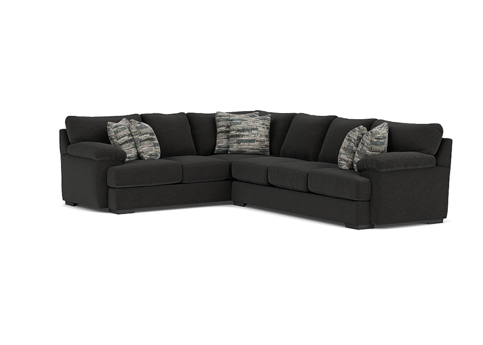 Bermuda Tux Sofa Sectional in Cooper Sterling, Right Facing