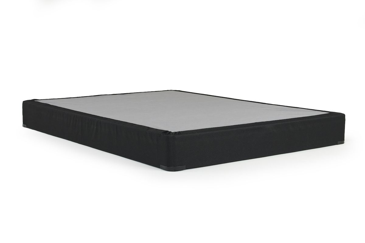 Sherwood Black Laminated Flat Foundation, Twin XL, Low Profile