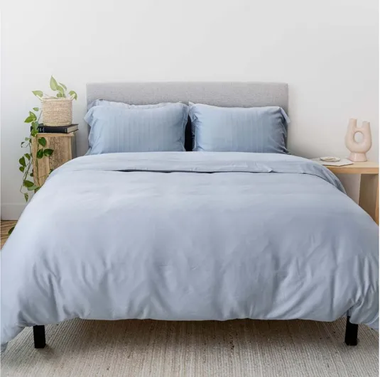 Iced Duvet Coverlet in Light Blue, Twin