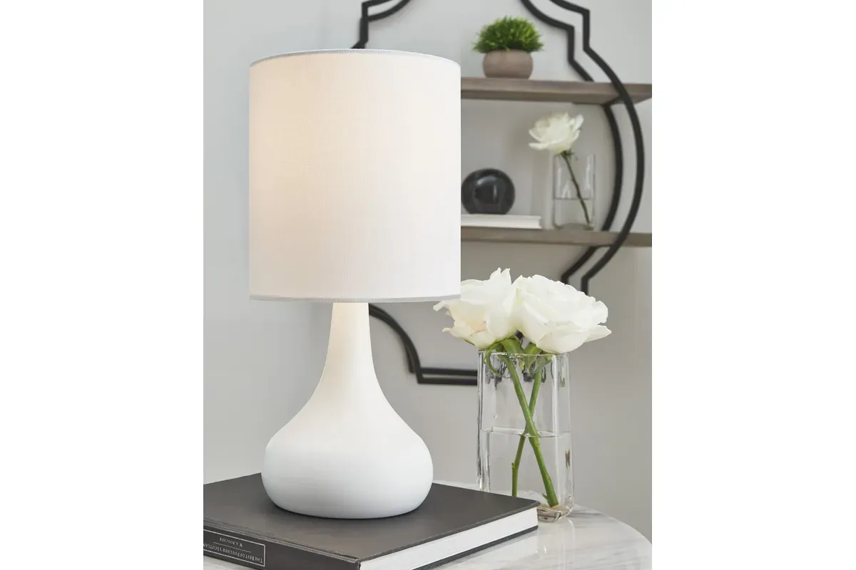 Camdale Table Lamp in White