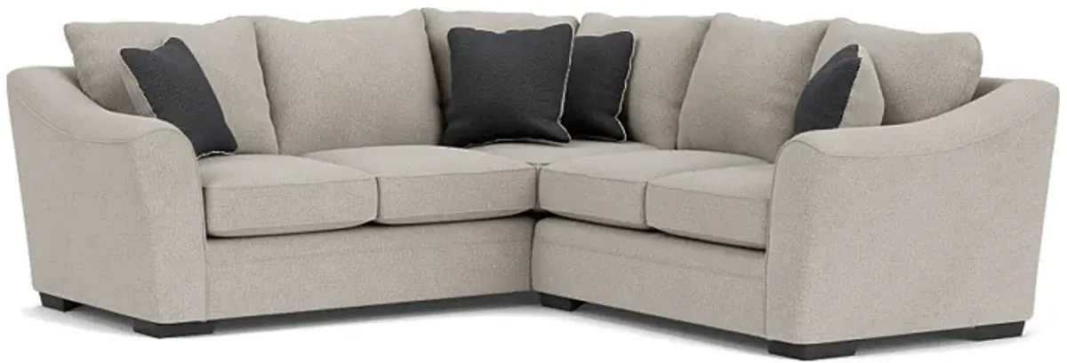 Brazil Tux Loveseat Sectional in Dano Fossil, Right Facing