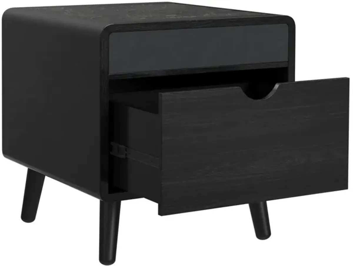 Halo End Table in Black