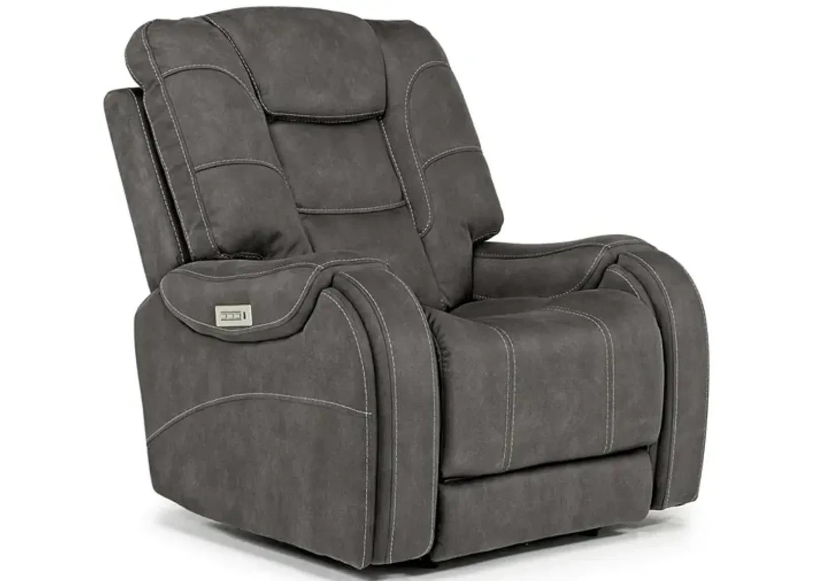 STR 3 Power Recliner w/ Wireless Charger in Gunmetal