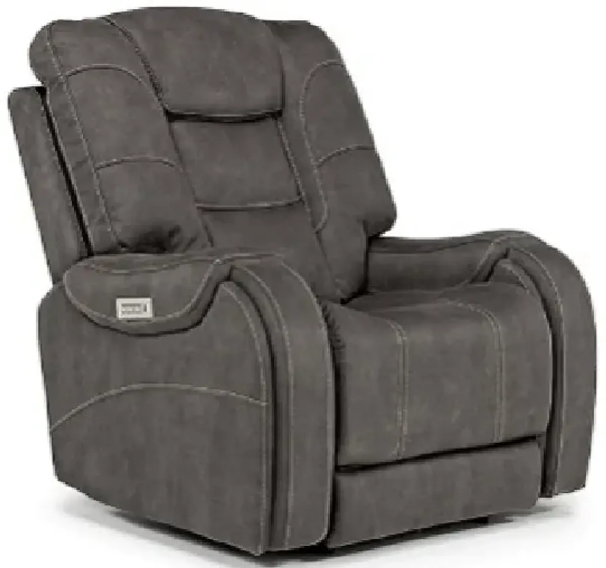 STR 3 Power Recliner w/ Wireless Charger in Gunmetal