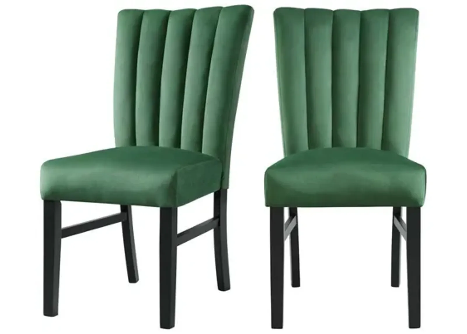 Bellini Side Chair in Emerald, Set of 2