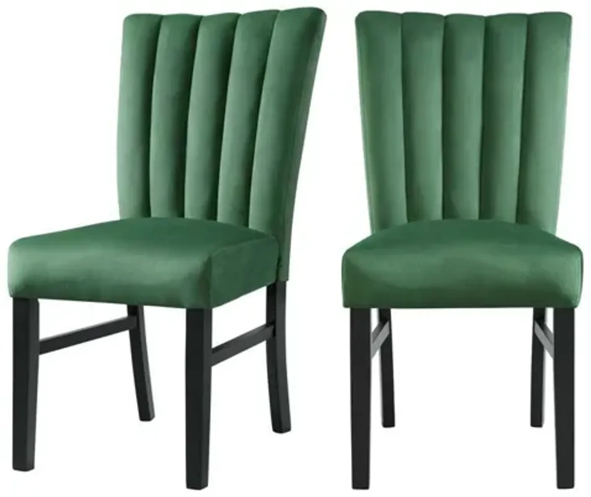 Bellini Side Chair in Emerald, Set of 2