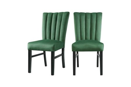 Bellini Side Chair in Emerald, Set of 2