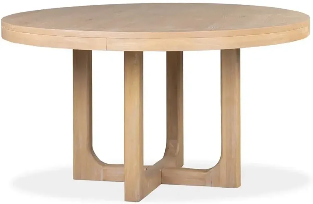 White Oak Round Dining Table in Butternut