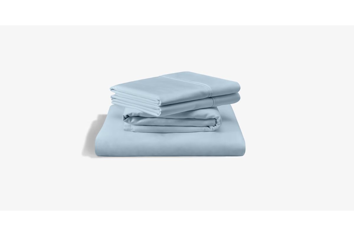 Tempur-Pedic Classic Cotton Sheets in Sleepy Blue, Split CA King (2)