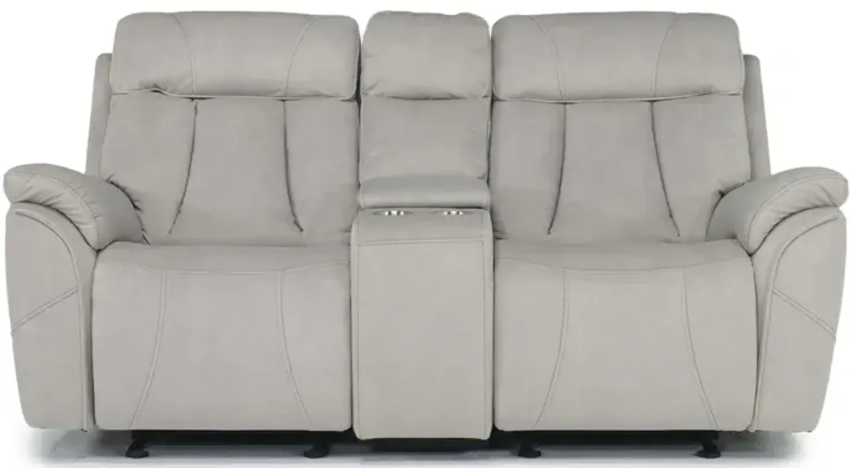 Tate 2 Power Console Loveseat in Dove