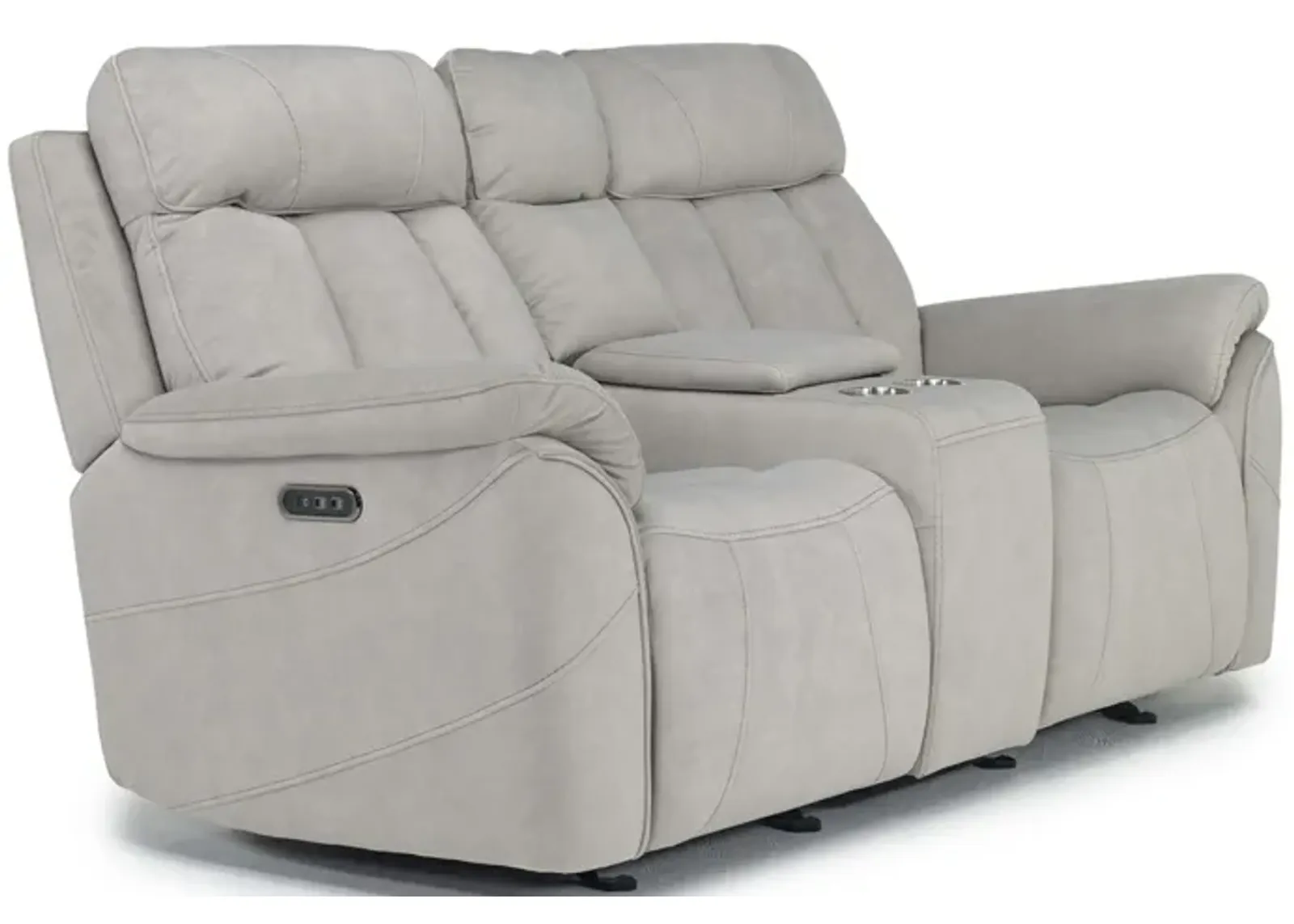 Tate 2 Power Console Loveseat in Dove