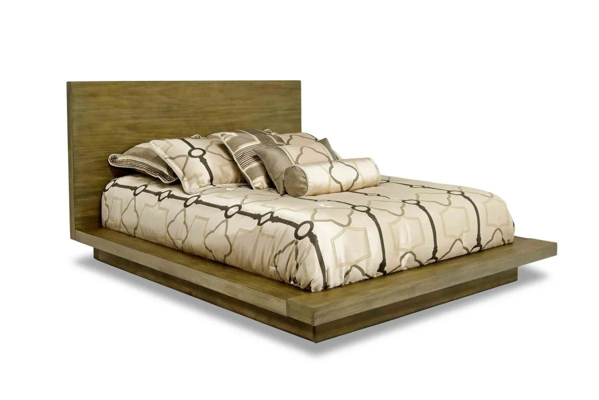 Melbourne Panel Bed in Brown, Queen