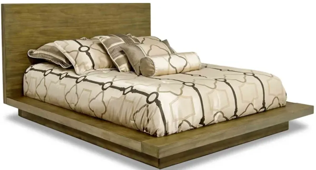 Melbourne Panel Bed in Brown, Queen