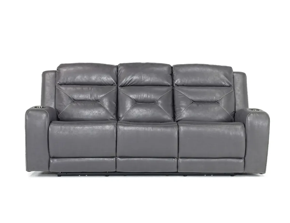 Tahoe 2 Power Sofa in Charcoal