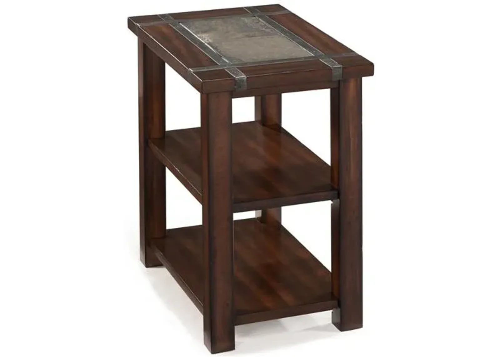 Roanoke Chairside Table in Brown