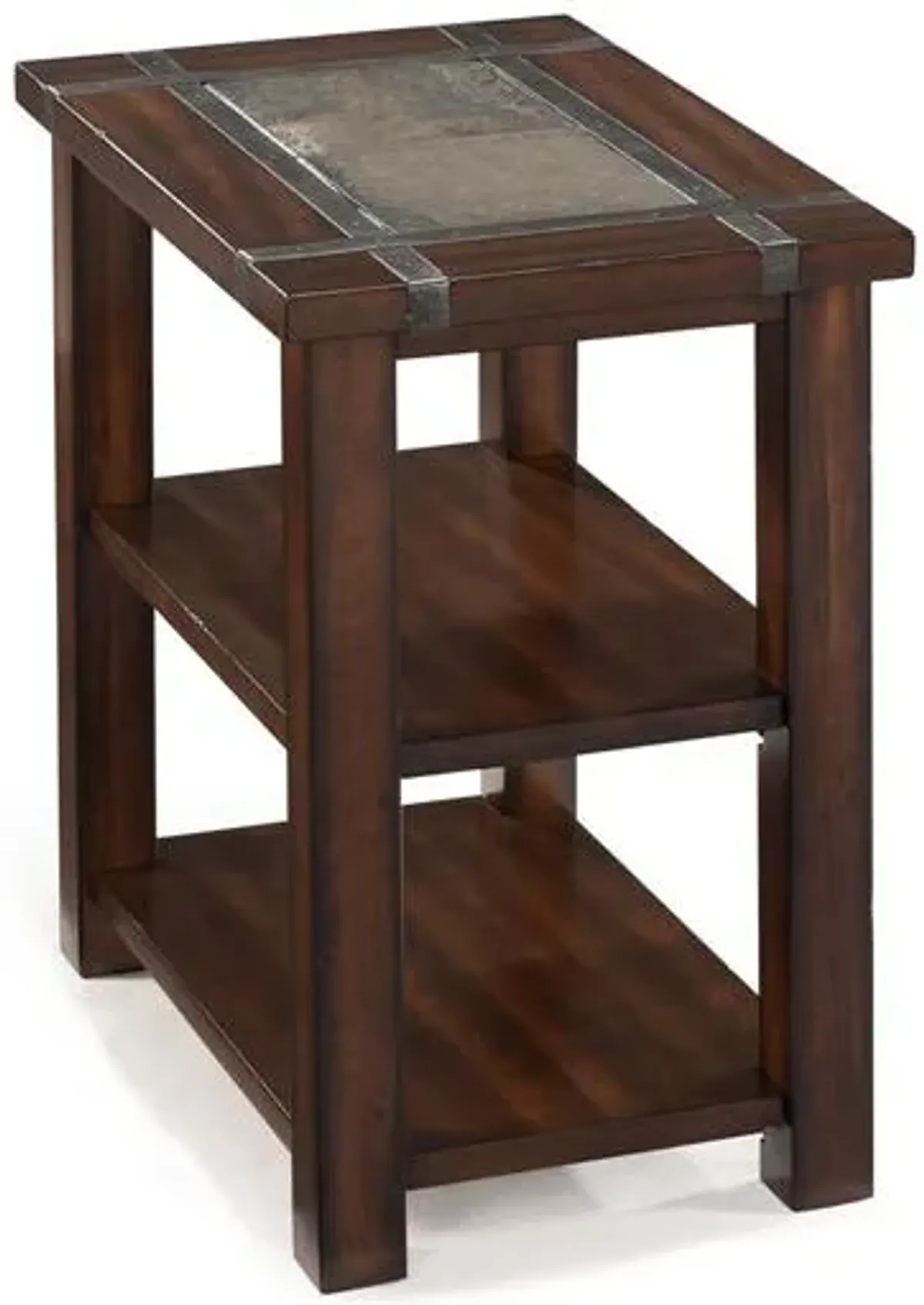 Roanoke Chairside Table in Brown