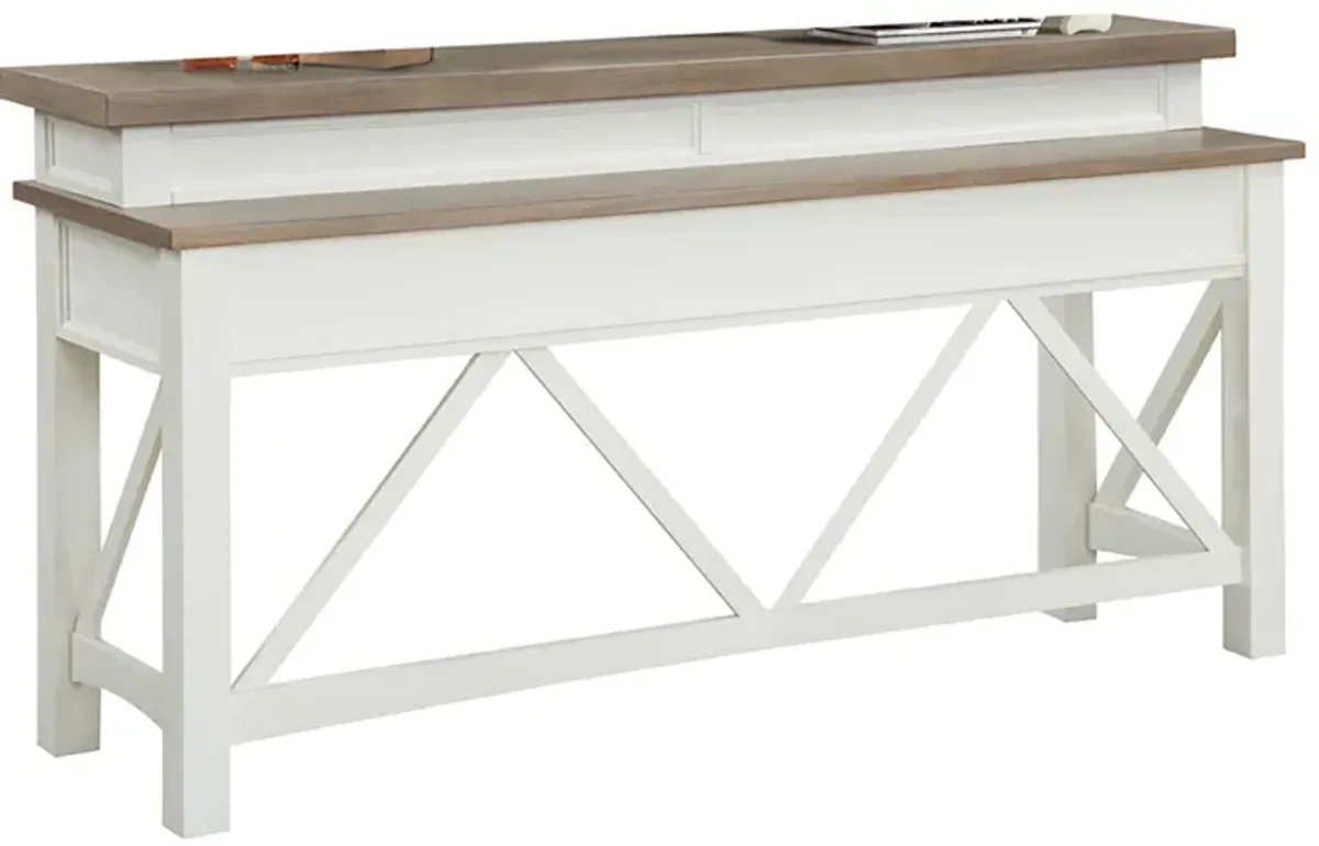 Americana Sofa Bar Table in White