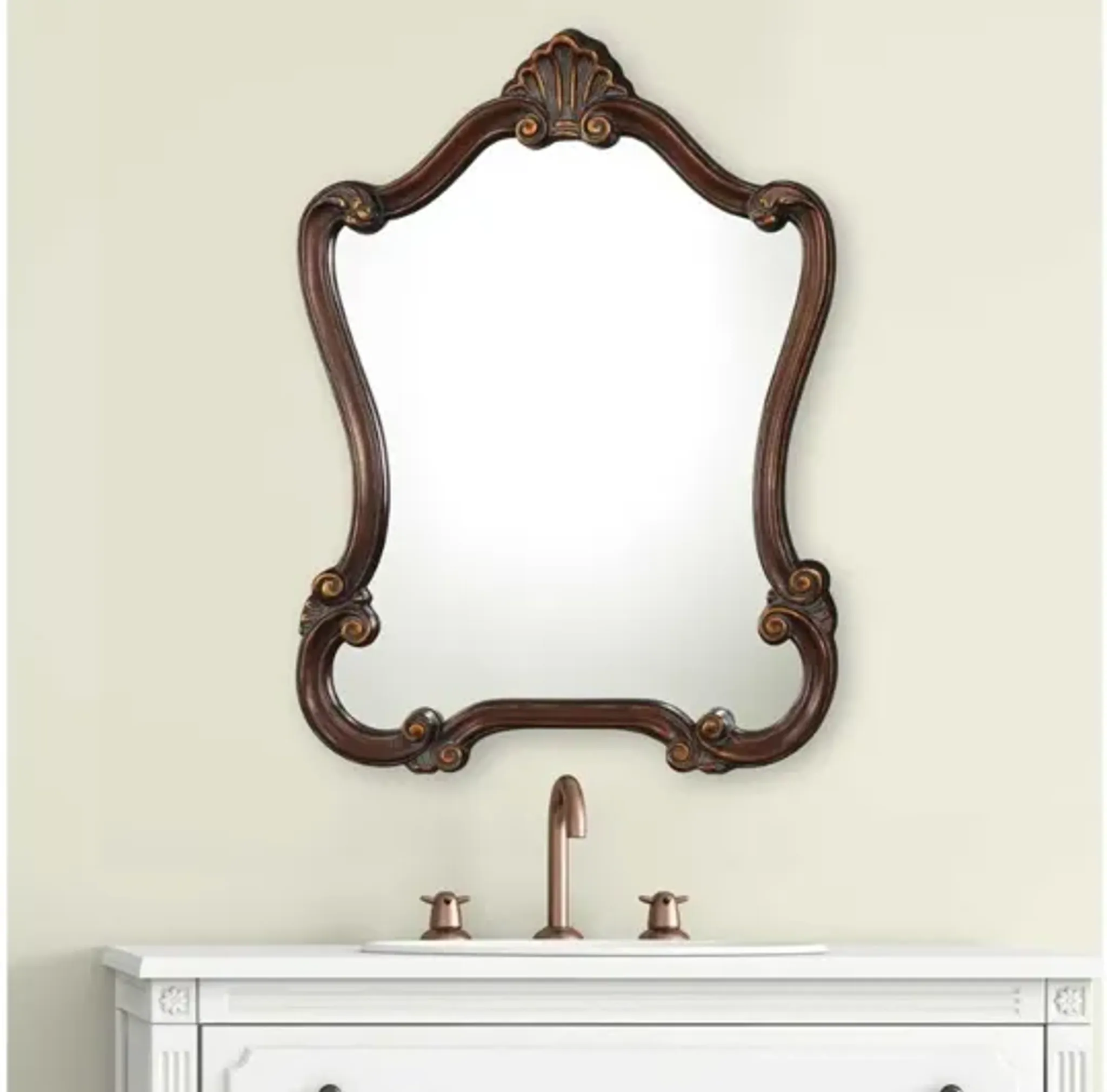 Calla Accent Mirror In Brown Mor Furniture | Furniture.com