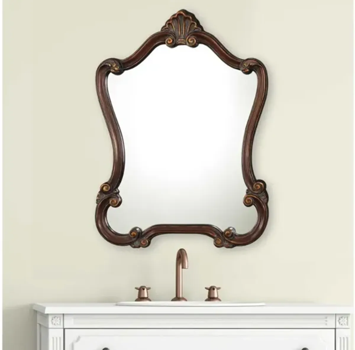 Calla Accent Mirror in Brown