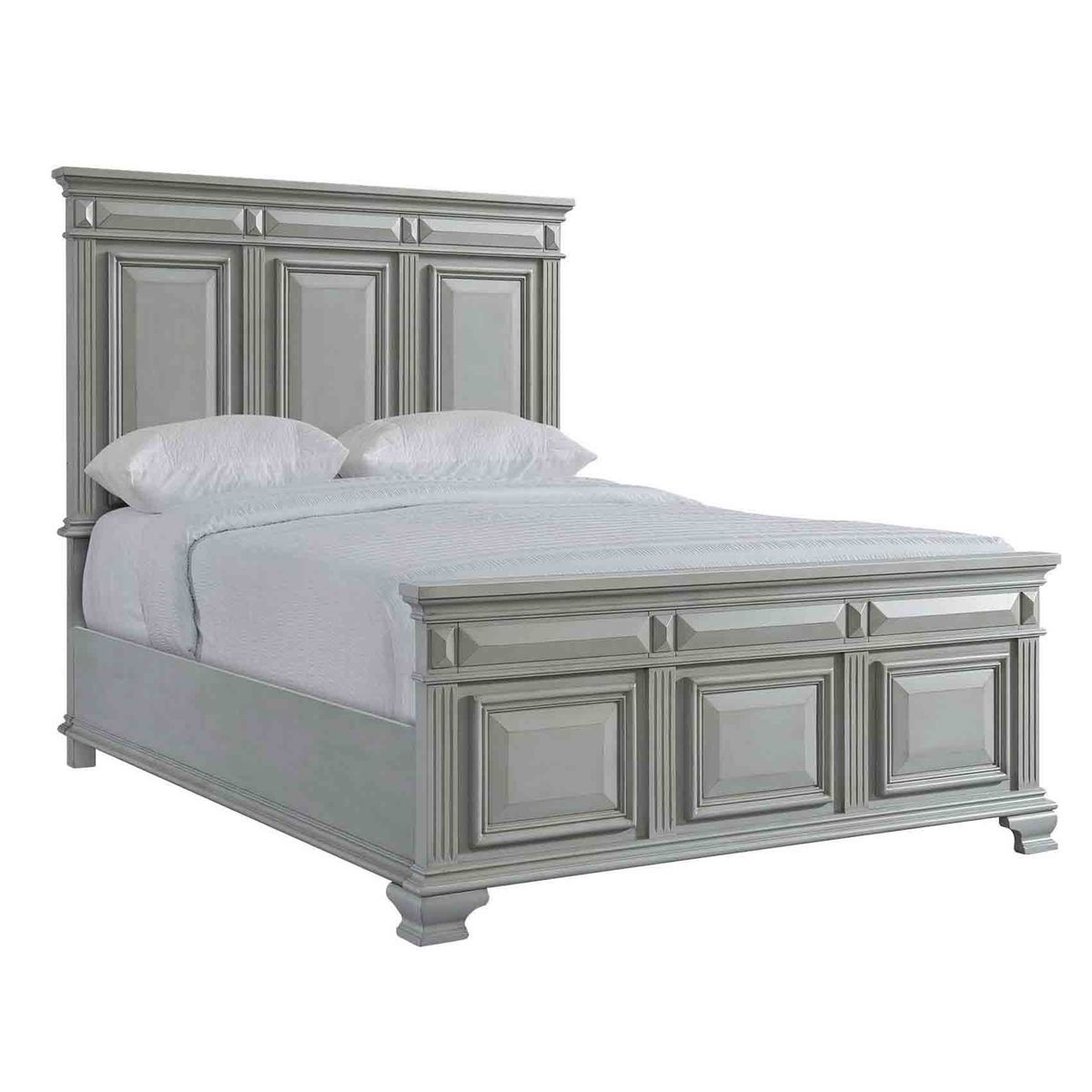 Calloway Panel Bed in Gray, Queen