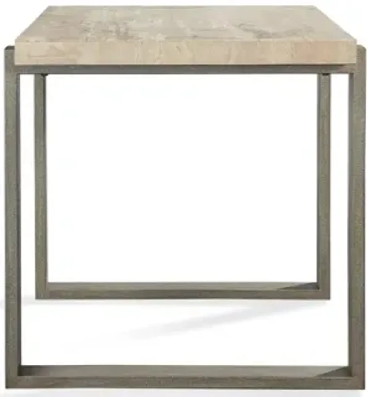 Mario End Table in Travertine