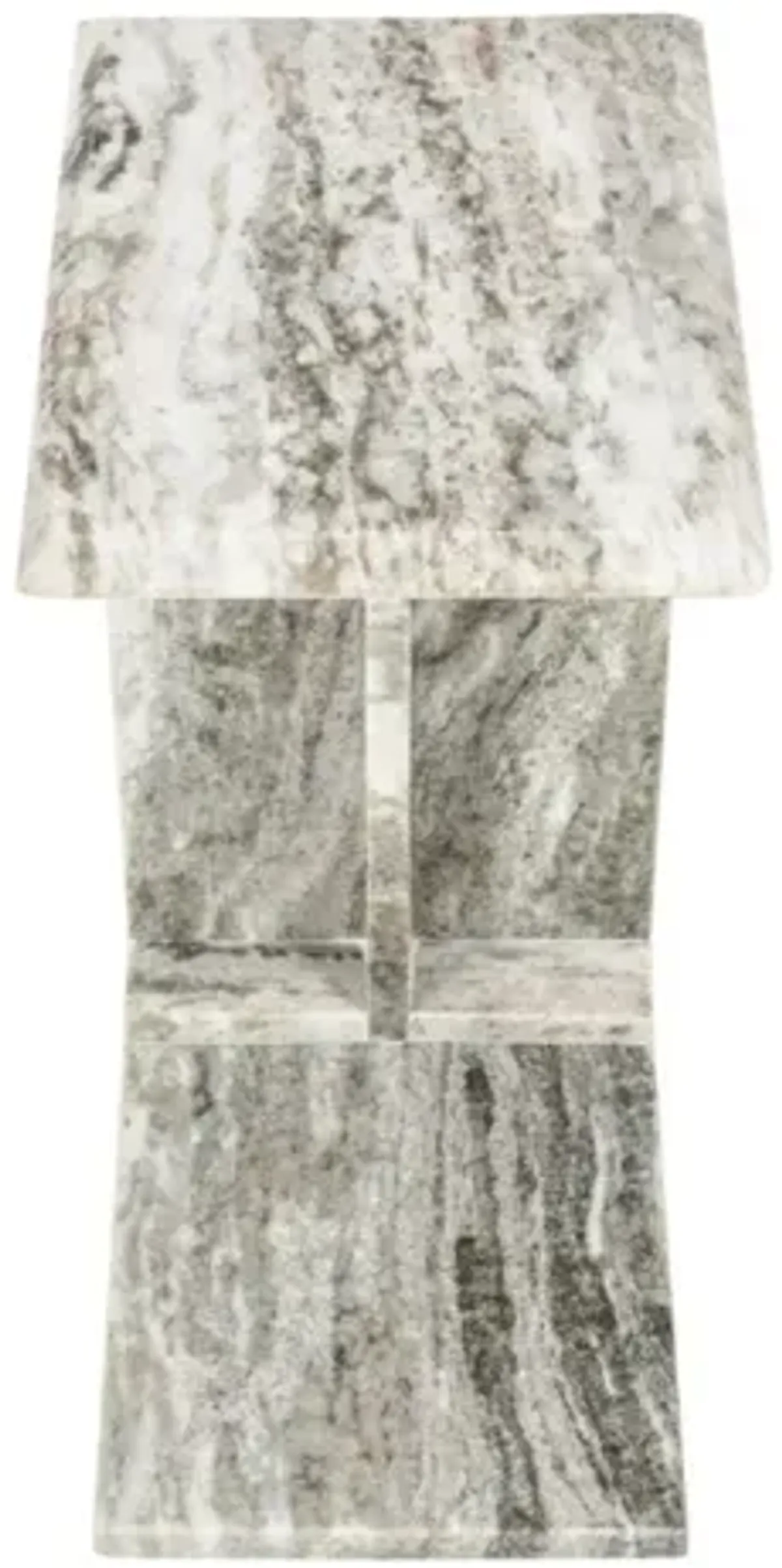 Bella Marble Accent C Table in Brown