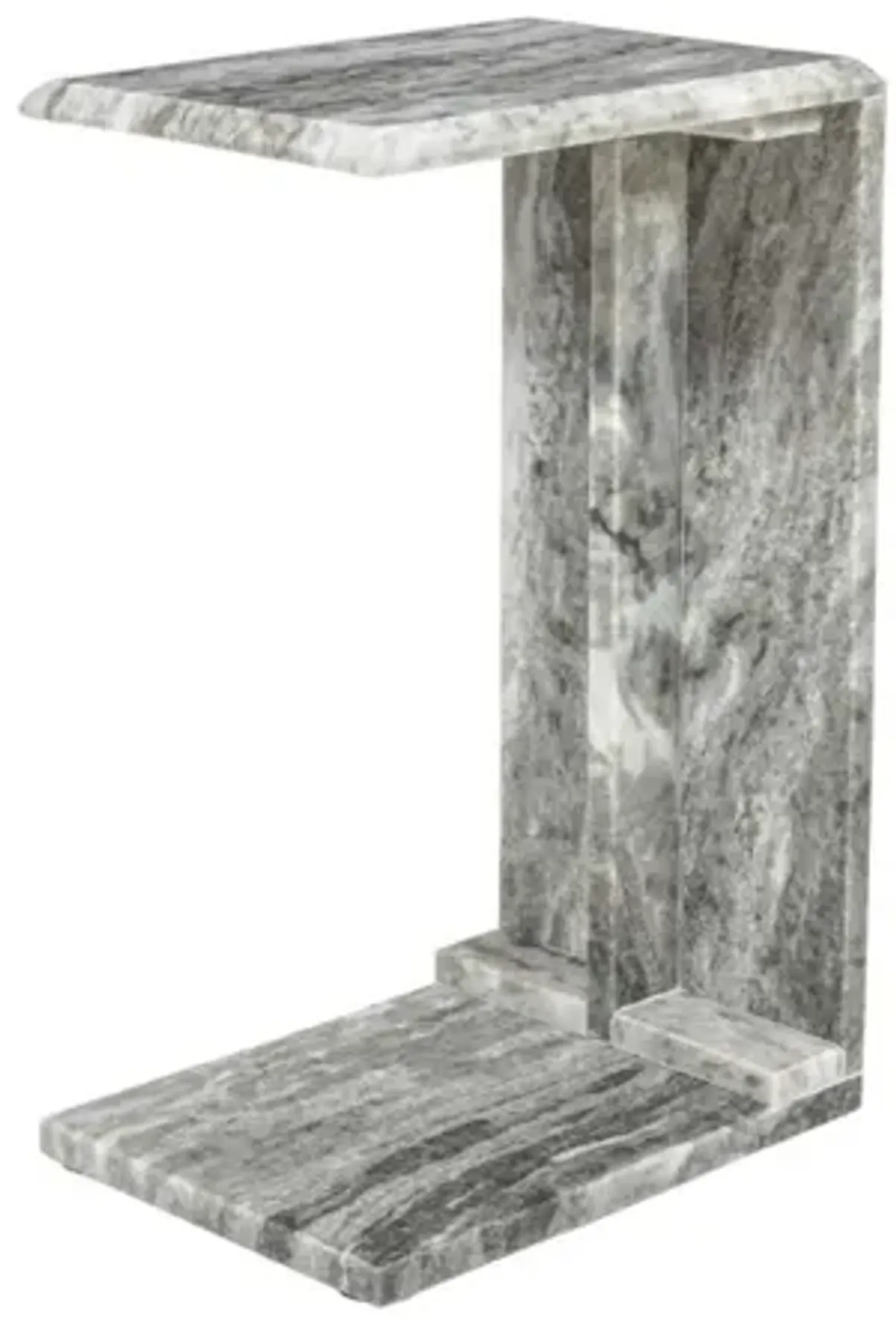 Bella Marble Accent C Table in Brown