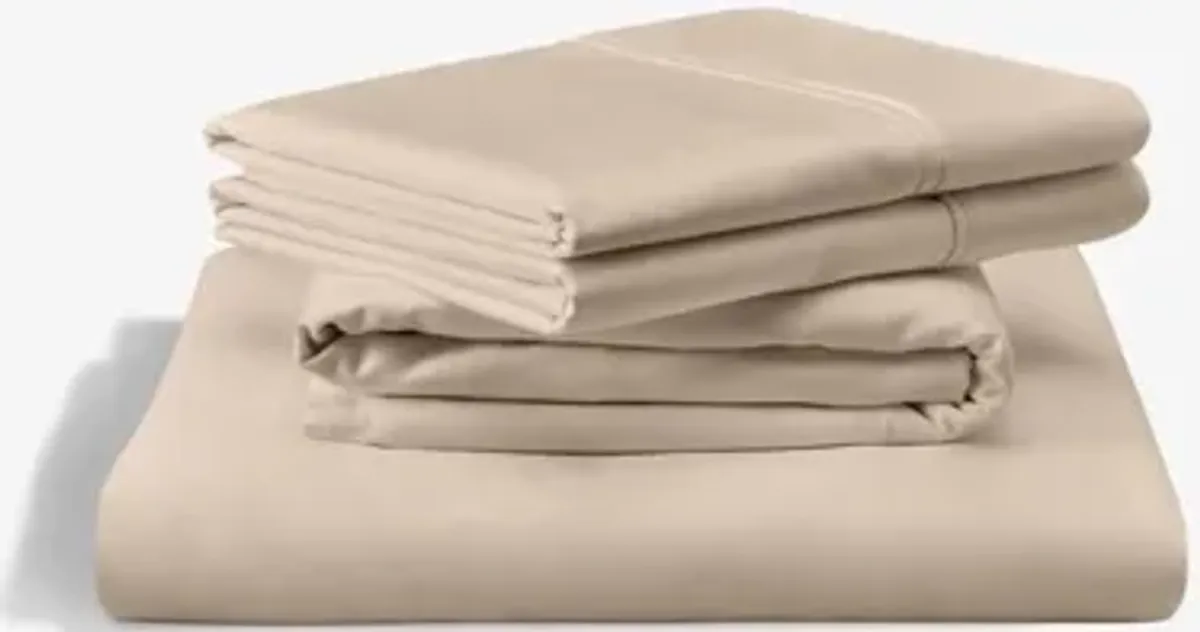 Tempur-Pedic Luxe Egyptian Sheets in Sandstone, Split Eastern King (2)