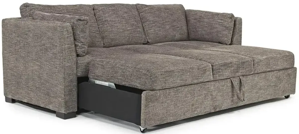 Vivian Queen Sleeper Sofa in Gray Fabric (FB)