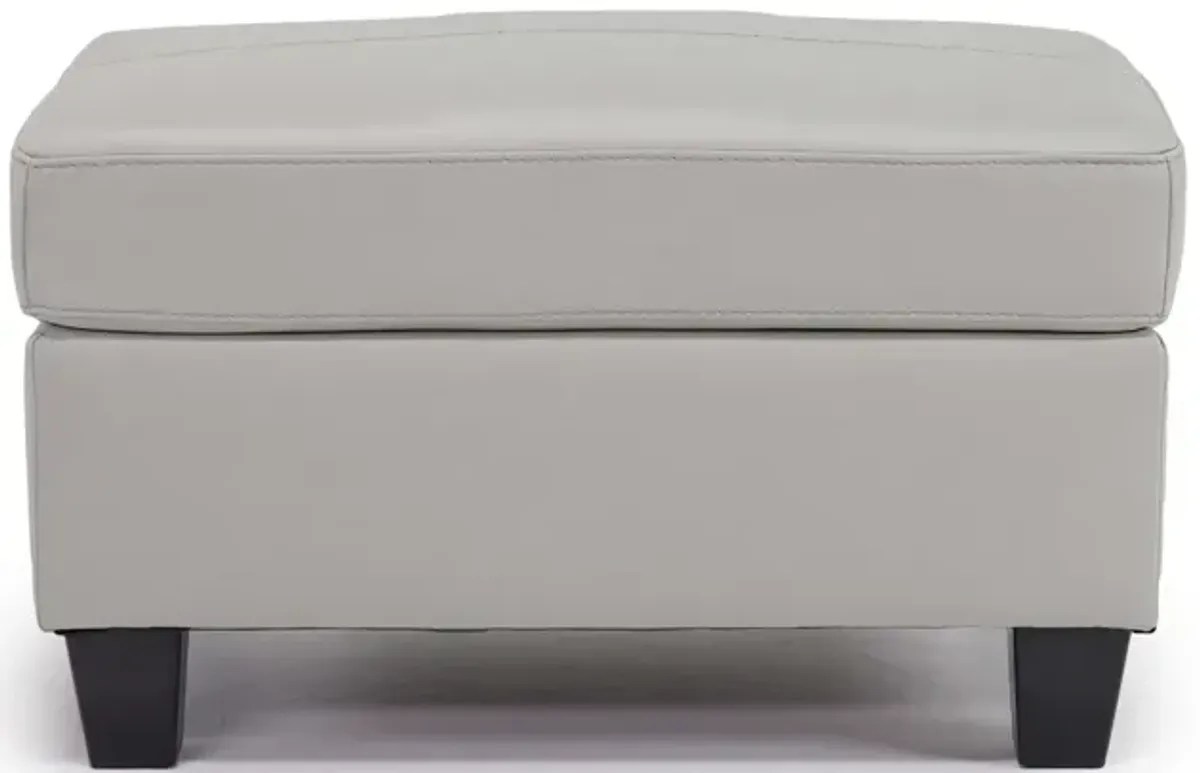 Genoa Ottoman in Coconut Leather