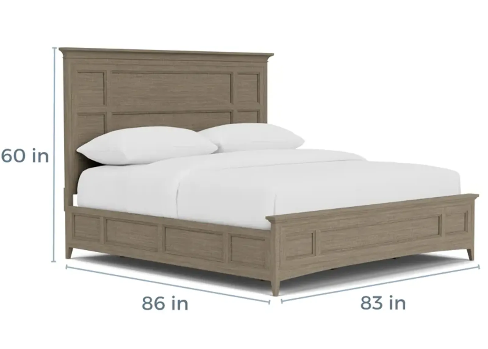 Bay Creek Panel Bed in Light Gray, Eastern King