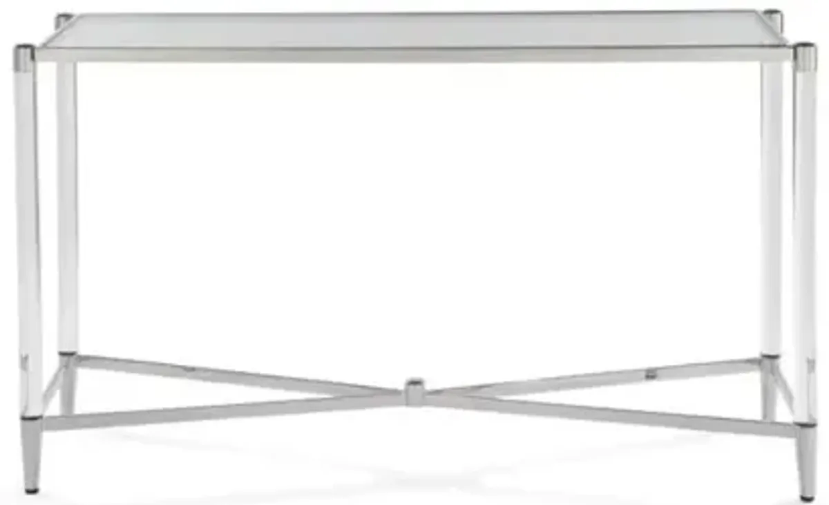 Marilyn Sofa Table in Glass/Acrylic/Polished Stainless Steel