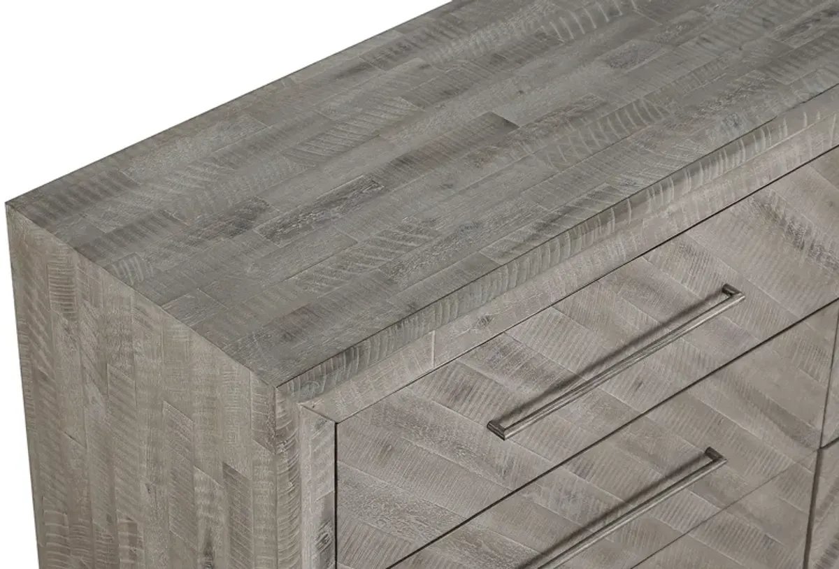 Herringbone Dresser in Gray