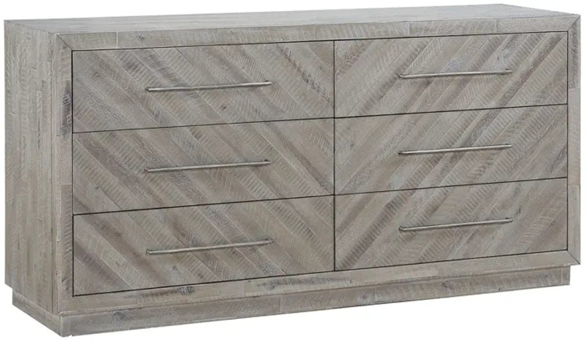 Herringbone Dresser in Gray