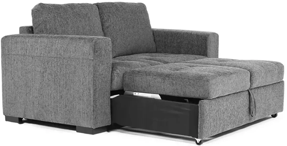 Claire Full Pullout Loveseat in Posh Smoke