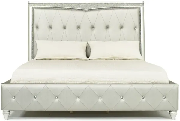 Glendale Upholstered Bed in Platinum, Queen