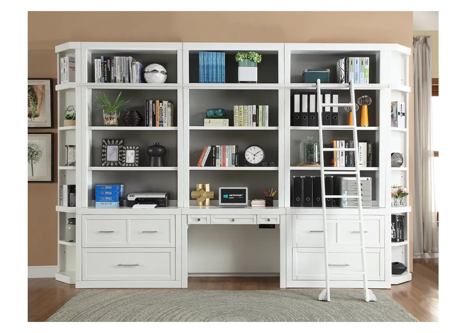 Catalina Library File Cabinet in White