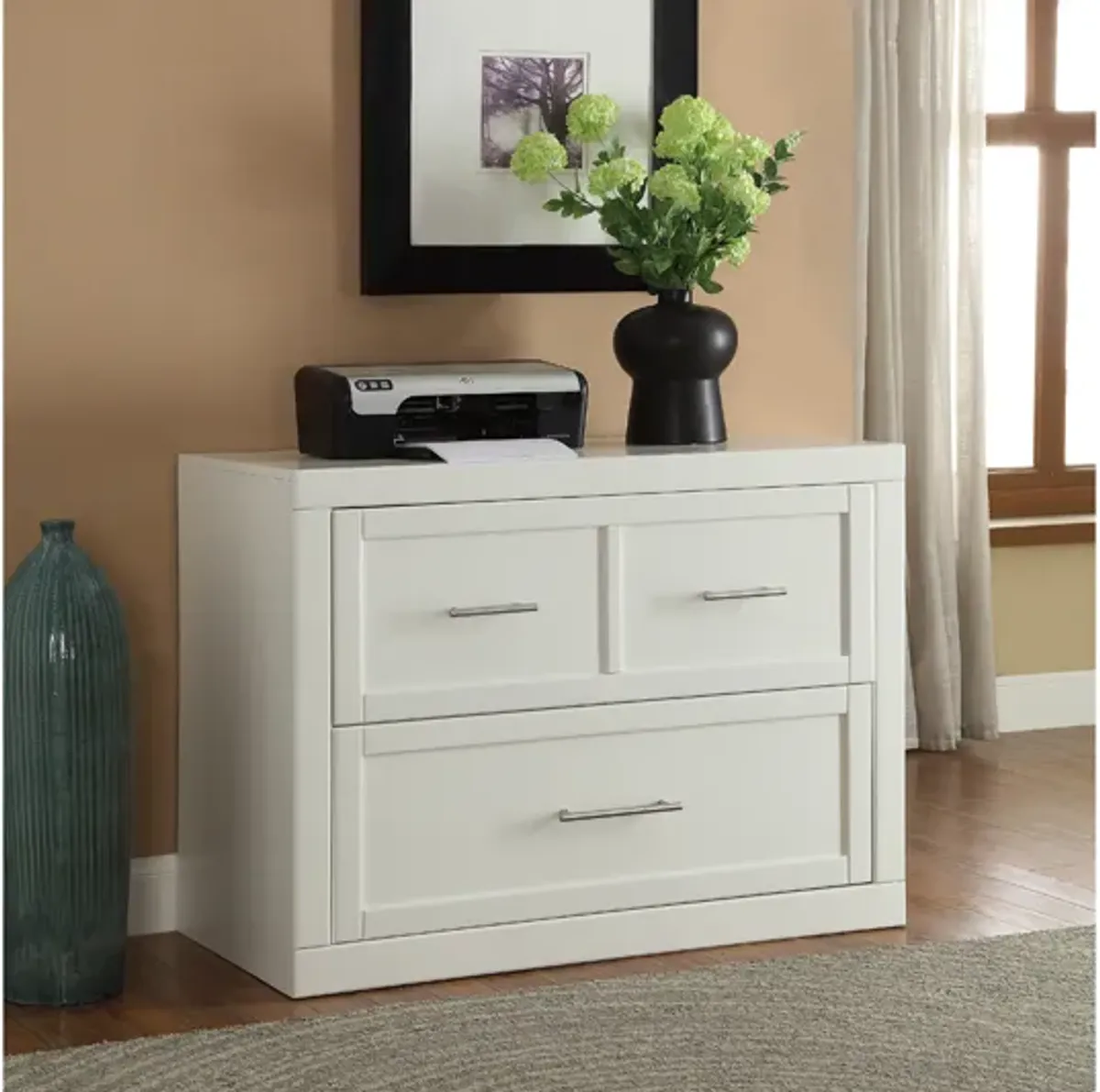 Catalina Library File Cabinet in White