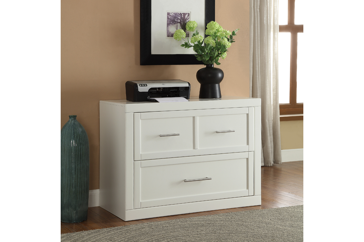 Catalina Library File Cabinet in White