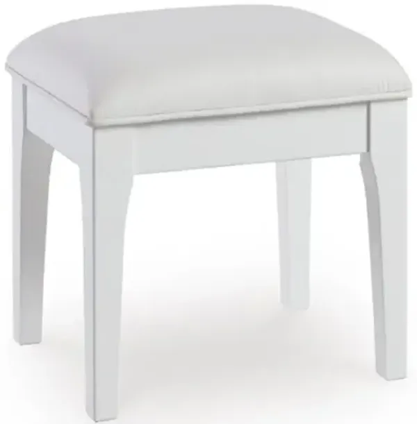 Chalanna Vanity Stool in White