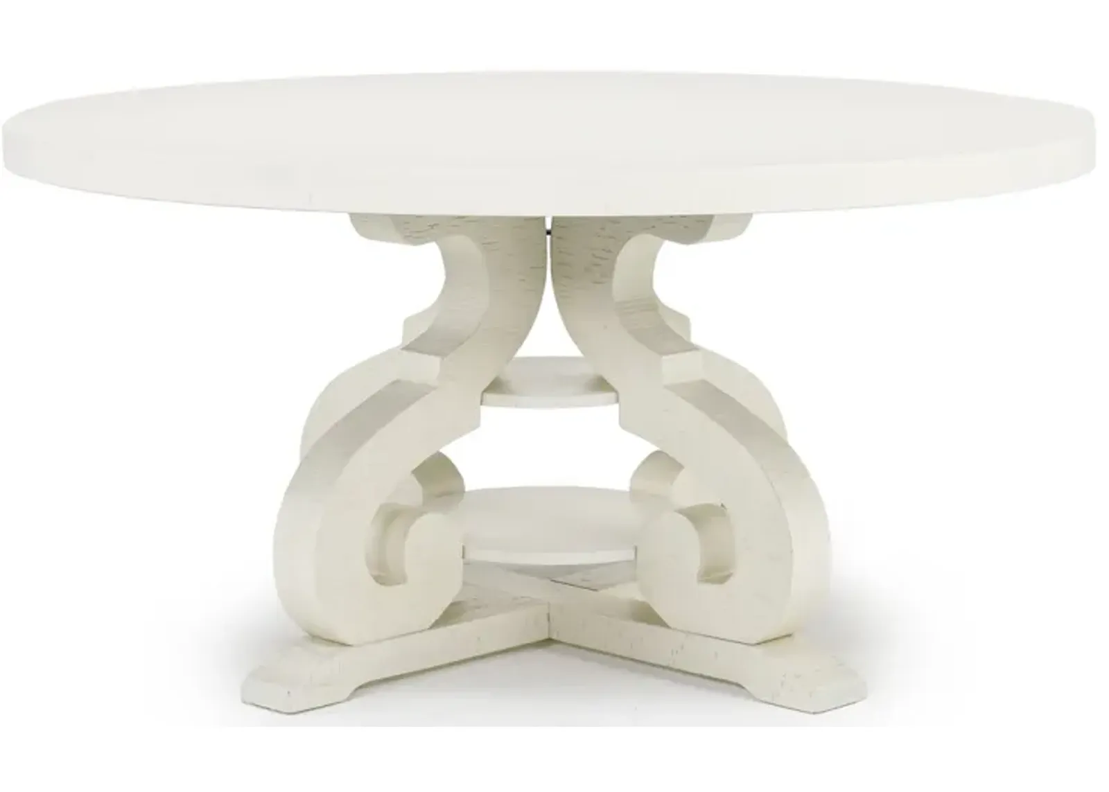 Stone Round Dining Table in White