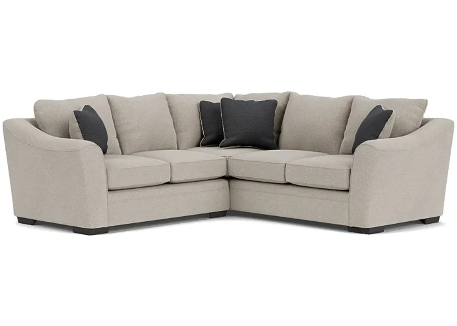 Brazil Tux Loveseat Sectional in Dano Fossil, Left Facing