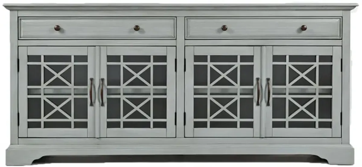 Skyy Media Console in Gray, 70 Inch