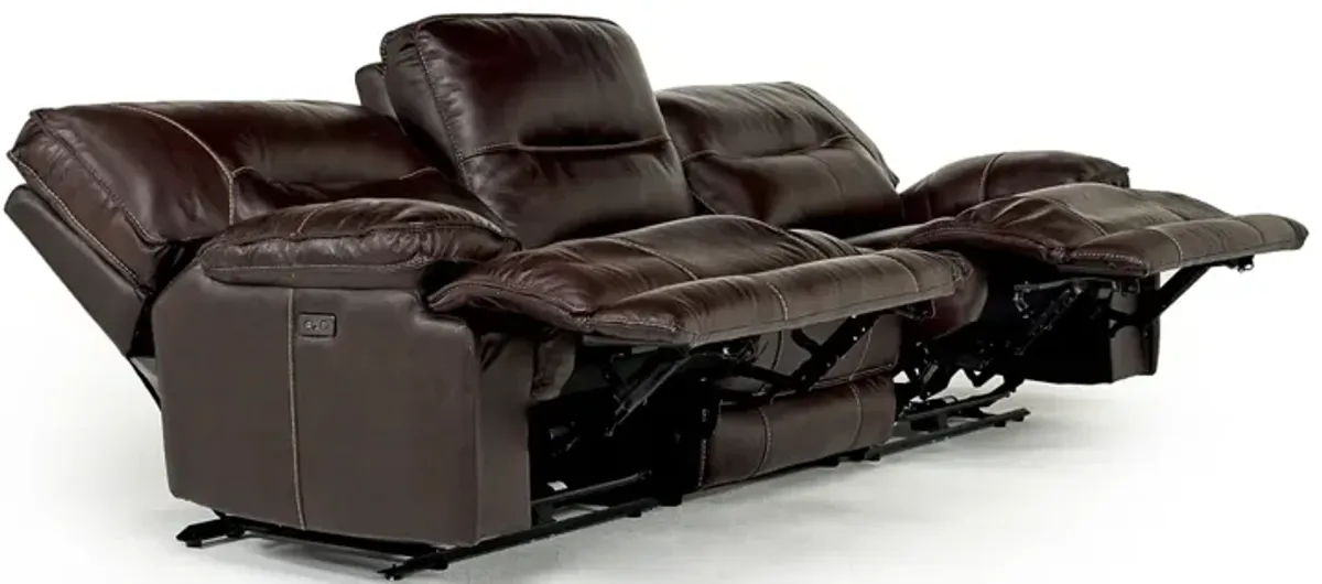 Retreat Power Sofa in Cognac Leather