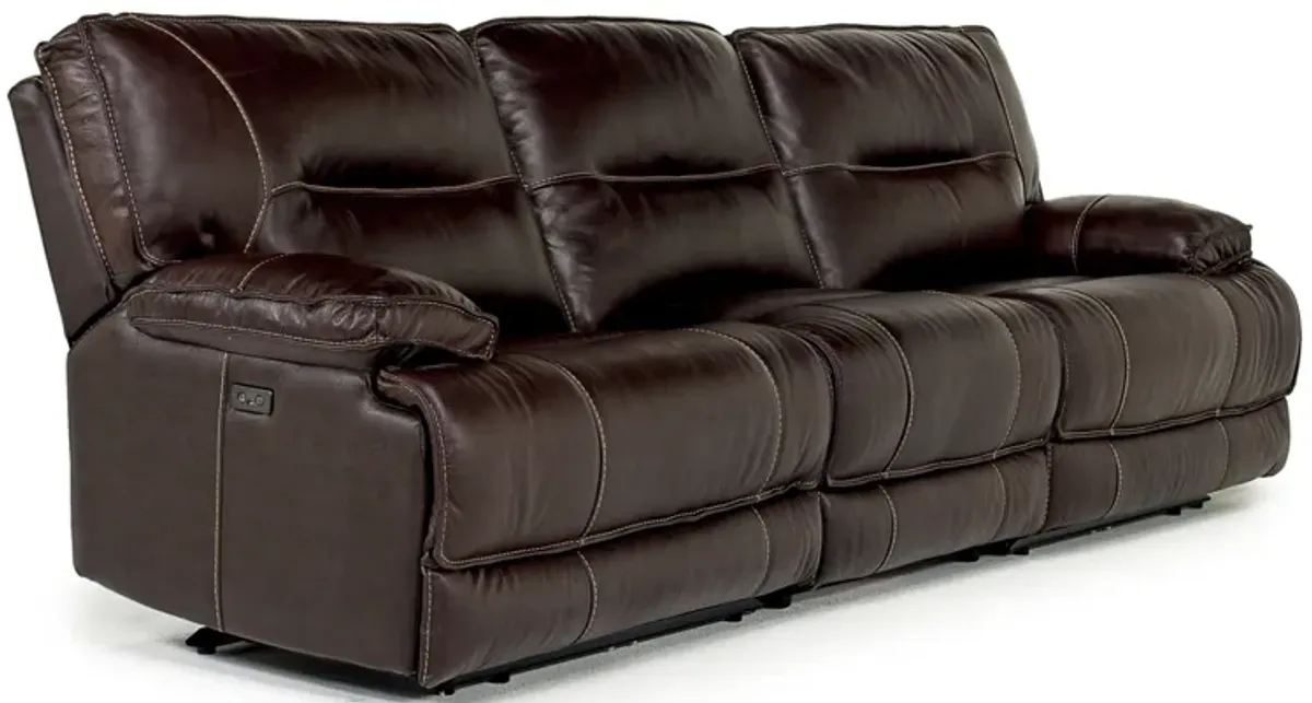 Retreat Power Sofa in Cognac Leather