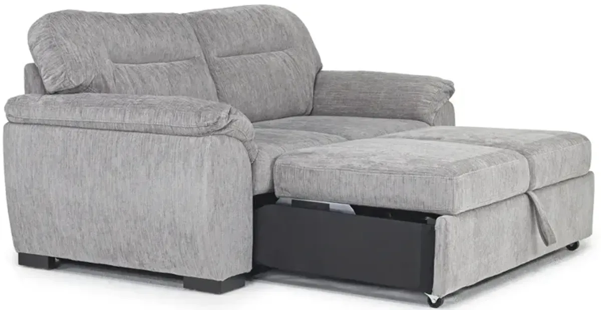 Wanda Full Sleeper Loveseat in Gray