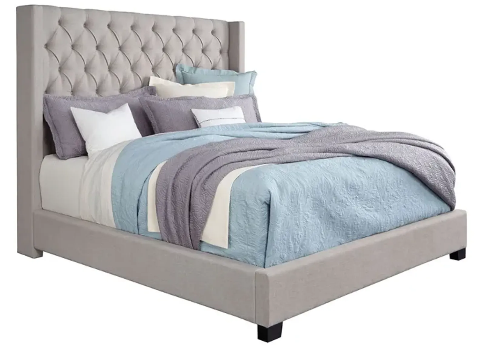 Westerly Upholstered Bed in Gray, Queen