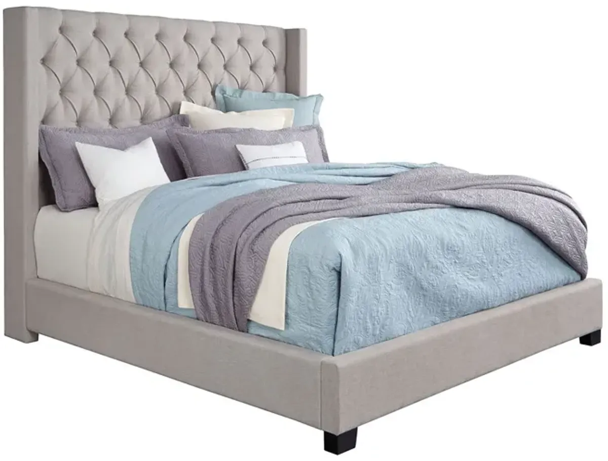 Westerly Upholstered Bed in Gray, Queen