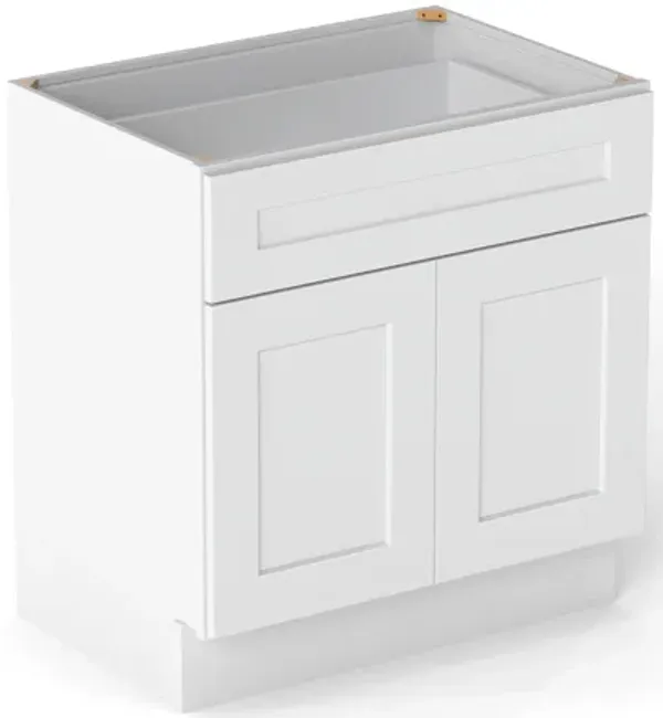 Elegant Vanity Cabinet in White, 30in