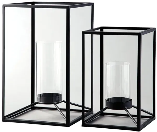Dimtrois Lanterns in Black, Set of 2